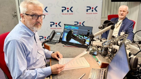 Ireneusz Sanger i radca prawny, pan Henryk Maciejewski - gość w audycji „Pytać każdy może”. Fot. Izabela Langner/PR PiK