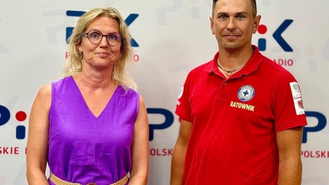 Monika Siwak i Jarosław Wiśniewski - wiceprezes Wodnego Ochotniczego Pogotowia Ratowniczego na Pomorzu i Kujawach. Fot. Izabela Langner/PR PiK