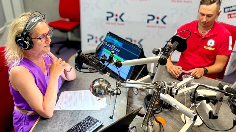 Monika Siwak i Jarosław Wiśniewski - wiceprezes Wodnego Ochotniczego Pogotowia Ratowniczego na Pomorzu i Kujawach. Fot. Izabela Langner/PR PiK