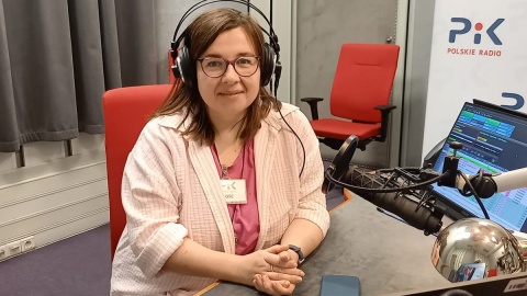 W bydgoskim studiu pojawiła się dr Magdalena Bergmann - socjolożka, prorektor d/s międzynarodowych Wyższej Szkoły Gospodarki w Bydgoszczy. Fot. Patrycja Malinowska/PR PiK