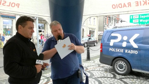 "Ale PiKne lato!" - Michał Słobodzian w rozmowie z Jackiem Pasieką z Przystani Powiat Nakielski. Fot. Katarzyna Miętkiewicz