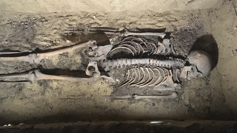 Rekonstrukcja grobu. Fot. Krystian Makowski.