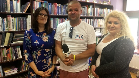 Marcin Doliński w towarzystwie Małgorzaty Gołębiewskiej i Iwony Wojdyło . Fot. Krystian Makowski.