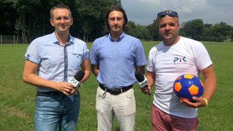 Na murawie z Narodowego spotkał się Marcin Doliński, Jarosław Nowak oraz Przemysław Rębacz. Fot. Krystian Makowski.