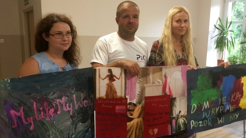 Marcin Doliński z Lidią Kot i Karoliną Rębacz. Fot. Krystian Makowski.