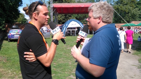 Gościem Michała Słobodziana był dyrektor Triathlon Series, Marcin Florek. Fot. Krystyna Kuras.