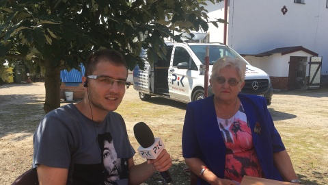 Damian Klich z pasjonatką i badaczką historii, Marią Dankowską. Fot. Krystian Makowski.