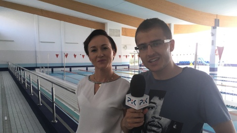 Damian Klich z prezesem Lokalnej Grupy Działania Dolina Drwęcy, Magdaleną Gadomską. Fot. Krystian Makowski.