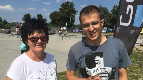 Damian Klich z kierowniczką Centrum Rekreacji i Sportu Marzeną Rachubińską. Fot. Krystian Makowski.