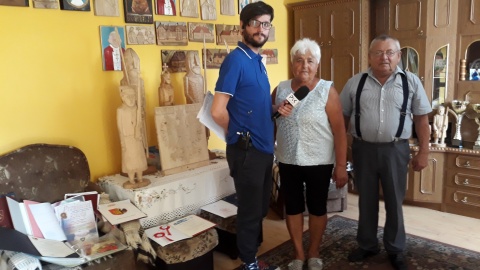 Michał Zaręba w towarzystwie Anny Wójkiewicz i jej męża Jana. Fot. Sławomir Nowak.