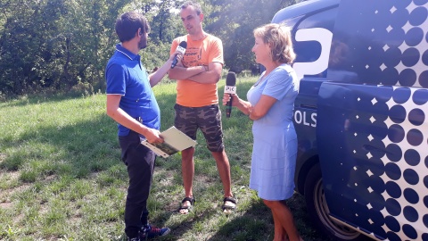 Michał Zaręba z Krzysztofem Winnickim oraz Romaną Dąbrowską. Fot. Sławomir Nowak.