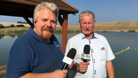 Gościem Michała Słobodziana był burmistrz, Czesław Woliński. Fot. Krystian Makowski.