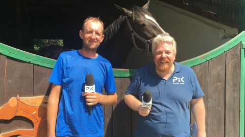 Michał Słobodzian odwiedził Gospodarstwo Agroturystyczne Huzar i rozmawiał z jego właścicielem, Marcinem Lewandowskim. Fot. Krystian Makowski.