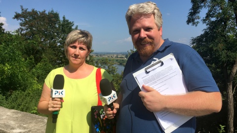 Michał Słobodzian uczył się dialektu kociewskiego od Wioletty Grzemskiej. Fot. Krystian Makowski.