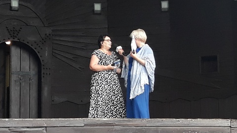 Magda Jasińska rozmawiała z dyrektor MCK, Barbarą Kawczyńską. Fot. Sławomir Nowak.