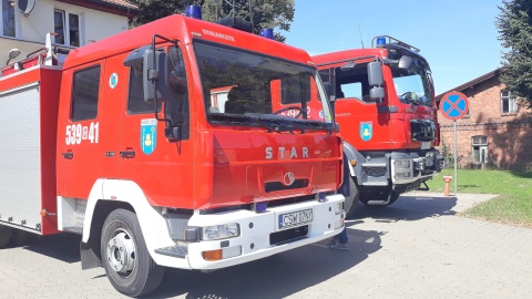 Wozy OSP w Warlubie. Fot. Sławomir Nowak.