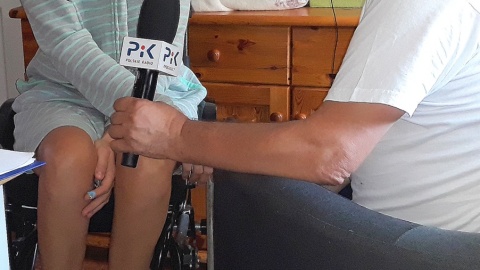 Wojciech Sobociński z Dorotą Bucław, reprezentantką polski na paraolimpiadzie w tenisie stołowym. Fot. Sławomir Nowak.