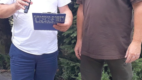 Wojciech Sobociński z nadleśniczym Jakubem Siedleckim. Fot. Sławomir Nowak.