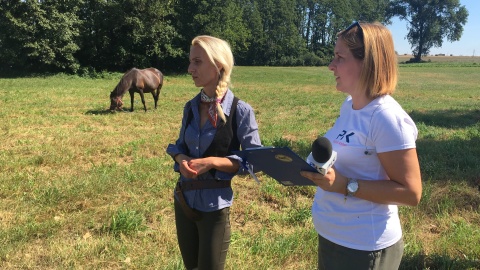 Gościem Moniki Kaczyńskiej była przedstawicielka Ośrodka Terapeutyczno - Wypoczynkowego "RANCZO U LUCY", Joanna Karmowska. Fot. Krystian Makowski.