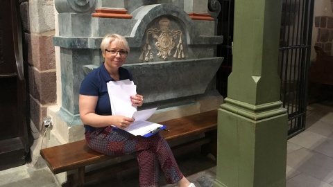 W Bazylice Św. Trójcy Magda Jasińska czekała na pierwszego gościa. Fot. Krystian Makowski.