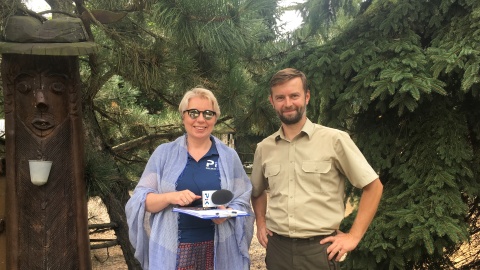 W Nadleśnictwie Miradz Magda Jasińska rozmawiała z Wojciechem Wojtasińskim. Fot. Krystian Makowski.