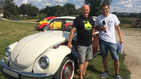 Gościem Damiana Klicha był jeden z organizatorów zlotu, Stanisław Stan. Fot. Krystian Makowski.