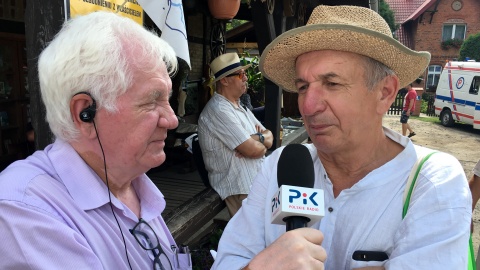 Andrzej Krystek i juror konkursu, Marek Szczygielski. Fot. Henryk Żyłkowski.