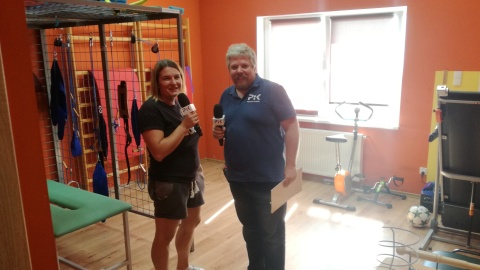 W Centrum Rehabilitacyjnym "Medimas" Michał Słobodzian rozmawiał z Magdaleną Goral. Fot. Jan Duks.