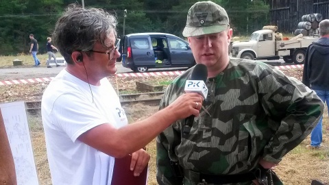 Dariusz Gross z Przemysławem Gromkiem, rekonstruktor.