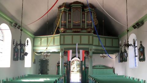 Organy w kościele Rzymskokatolickim pw. św. Jakuba. Fot. Krystian Makowski.