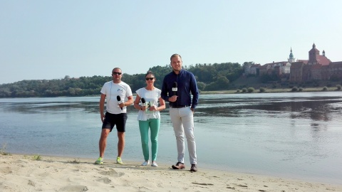 Na plaży gośćmi Marcina Dolińskiego byli Katarzyna Kilian oraz Dawid Borowiak. Fot. Jan Duks.