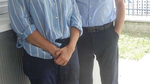 Iwona Muszytowska-Rzeszotek z burmistrzem Aleksandrowa Kujawskiego, Andrzejem Cieślą. Fot. Sławomir Nowak.