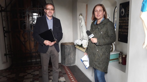 Monika Kaczyńska z historykiem, Zbigniewem Fodrowskim. Fot. Sławomir Nowak.