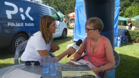 Do Skępego pojechaliśmy na Święto Miasto, więc szczegóły programu przedstawiała na naszej antenie pani Magdalena Elwertowska z Urzędu Miasta i Gminy Skępe. Fot. Zdzisław Nawrat