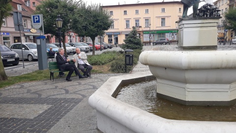 Wojciech Sobociński z zastępcą burmistrza, Krzysztofem Błońskim. Fot. Sławomir Nowak.