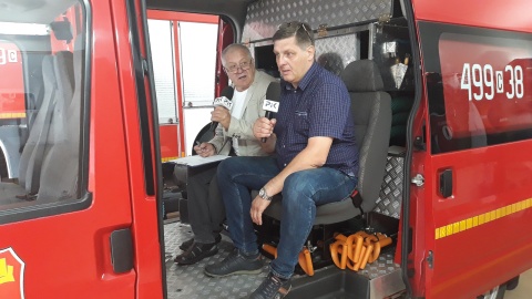 Wojciech Sobociński i Piotr Kruber z OSP w Nakle Fot. Sławomir Nowak.