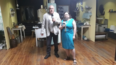 Wojciech Sobociński z Anną Sergott wMuzeum Ziemi Krajeńskiej. Fot. Sławomir Nowak.