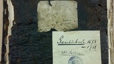 Akta z procesów o czary w Fordonie. Fot. Małgorzata Szydłowska