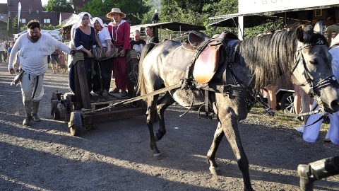 Fragmenty widowiska przygotowanego przez Stowarzyszenie Miłośników Starego Fordonu. Fot. Małgorzata Szydłowska