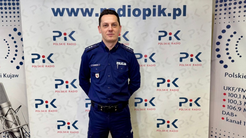 O bezpieczeństwie podczas ferii mówił asp. Michał Robakowski z KWP w Bydgoszczy/fot. Izabela Langner