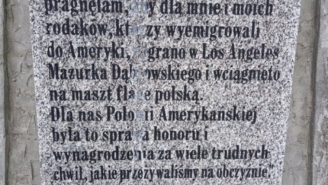 Tablica na pomniku Stanisławy Walasiewicz w Rypinie. Fot. Michał Słobodzian