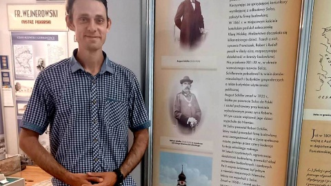 Łukasz Wojtecki, historyk z Muzeum Solca Kujawskiego. Fot. Michał Słobodzian