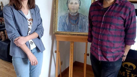 Katarzyna Mruk i Marcin Woźniak z Muzeum im. Jana Kasprowicza w Inowrocławiu. Fot. Michał Słobodzian