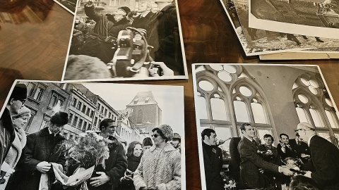 Astronauci David Scott i Alfred Worden z wizytą w Toruniu, rok 1972. Fot. ze zbiorów „Domu Koprnika” w Toruniu/Adriana Andrzejewska-Kuras/PR PiK