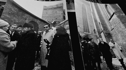 Astronauci David Scott i Alfred Worden z wizytą w Toruniu, rok 1972. Fot. ze zbiorów „Domu Koprnika” w Toruniu/Adriana Andrzejewska-Kuras/PR PiK