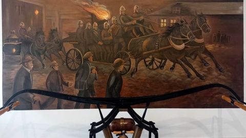 Odsłonięty w trakcie remontu obraz Edmunda Czerwińskiego. Fot. Michał Zaręba/PR PiK