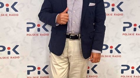 Jan Lewan w studiu Polskiego Radia PiK. Fot. Bogumiła Wresiło/PR PiK