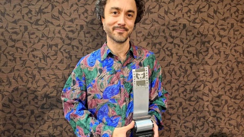 Bydgoszczanin Jerzy Rogiewicz odebrał w Bydgoszczy Nagrodę Filmową Marszałka Województwa Kujawsko-Pomorskiego im. Poli Negri. Fot Bogumiła Wresiło/PR PiK