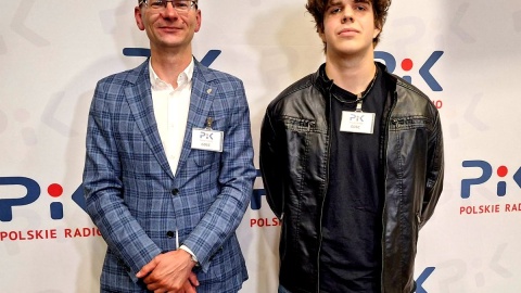 Filmoznawca dr Dominik Wierski oraz fan filmów Nolana - Mikołaj Przeworek. Fot. Bogumiła Wresiło/PR PiK