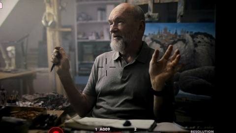 Migawki z planu zdjęciowego do filmu pt. „Być jak Yerka” o światowej sławy malarzu Jacku Yerce. Źródło: materiały promocyjne